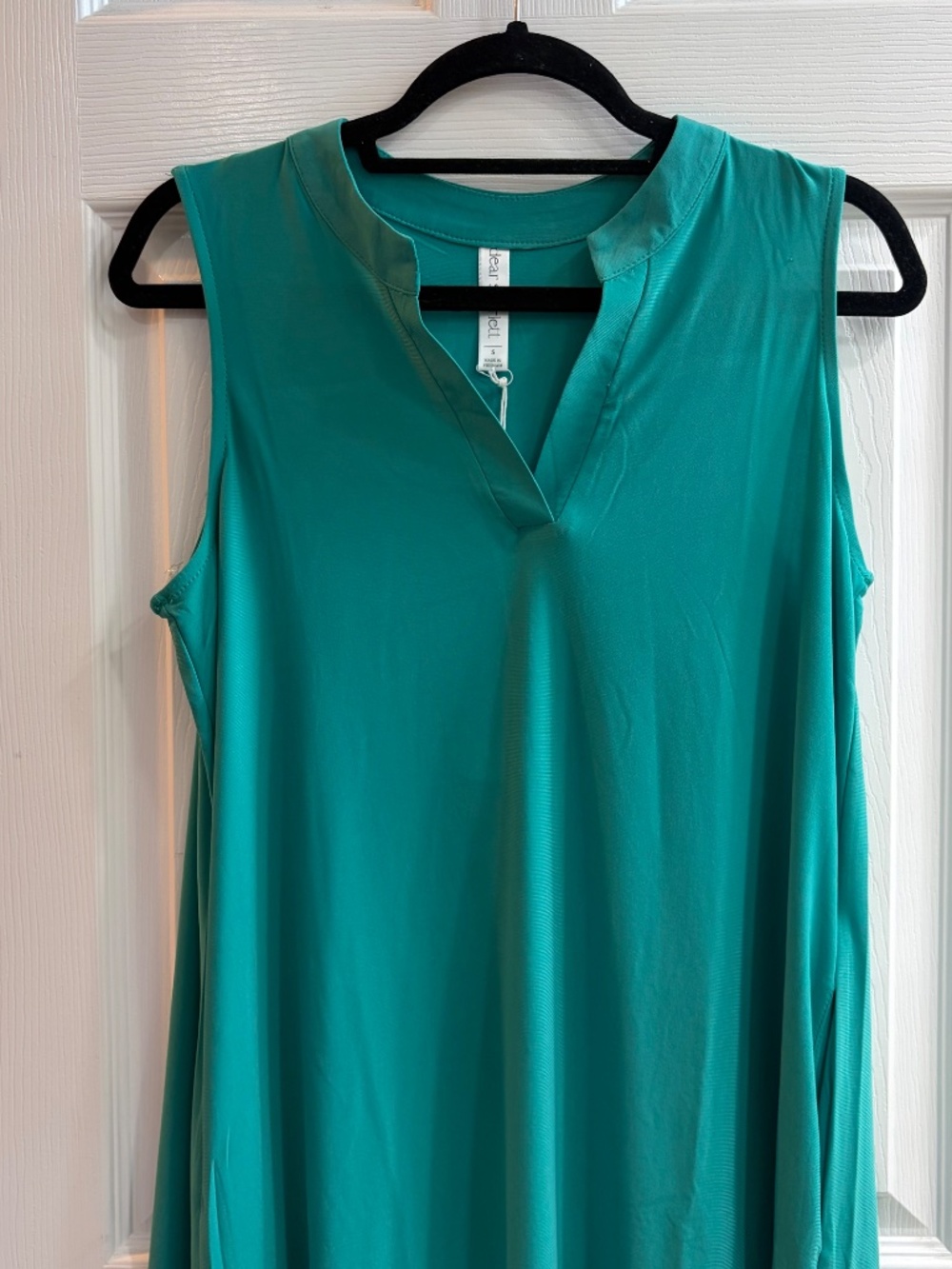 New Dear Scarlett Pullover Dress Sleeveless Tank Style Tunic Teal Green - Picture 2 of 6